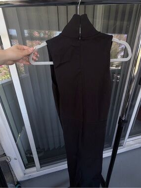 Forever 21 Sleeveless Black Mock Neck Jumpsuit